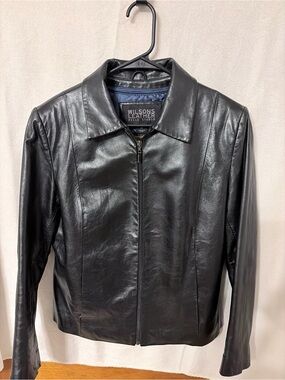 Vintage Wilsons Leather Black Leather Jacket with Thinsulate Ultra Lining